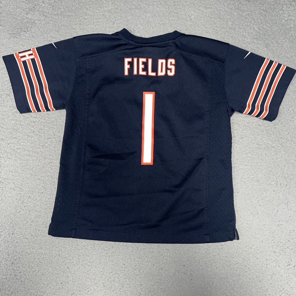 Nike Chicago Bears Justin Fields On Field Jersey Youth Sz L (7) Blue #1 NFL Tee